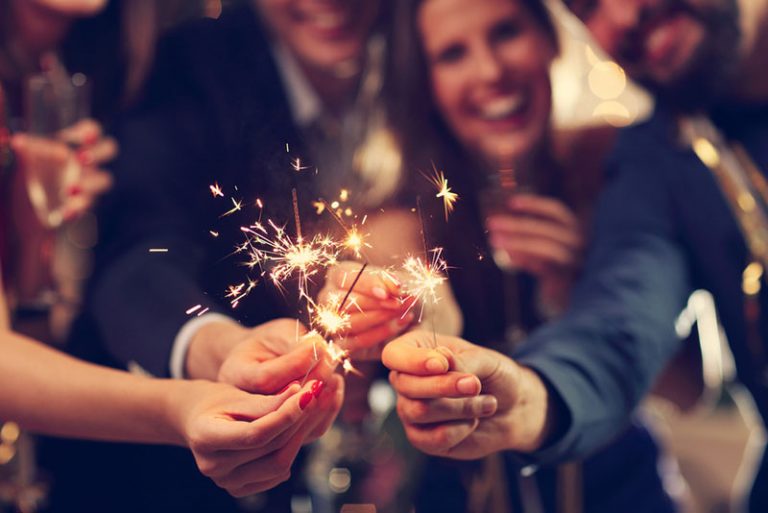 couple, célébrer, fête