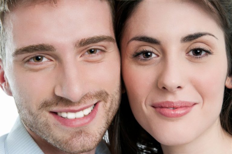 portrait de belle femme et bel homme