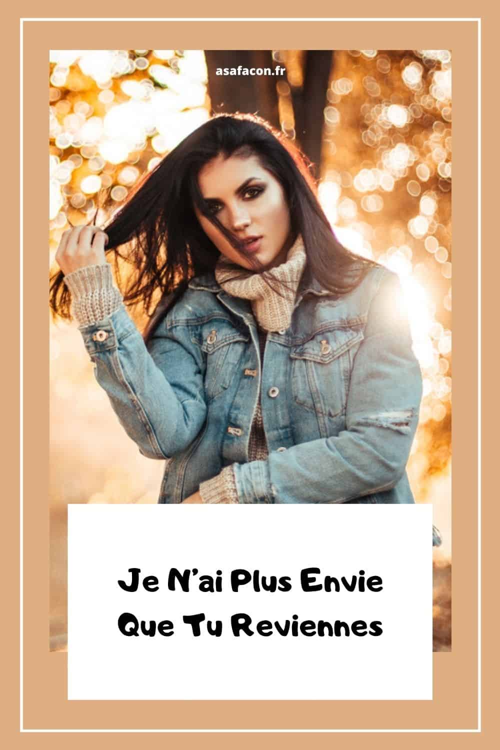 Je N’ai Plus Envie Que Tu Reviennes