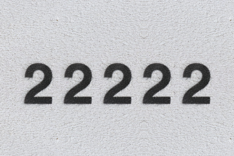 22222 on a gray background