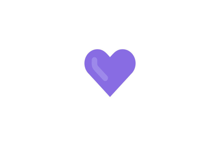 cœur violet