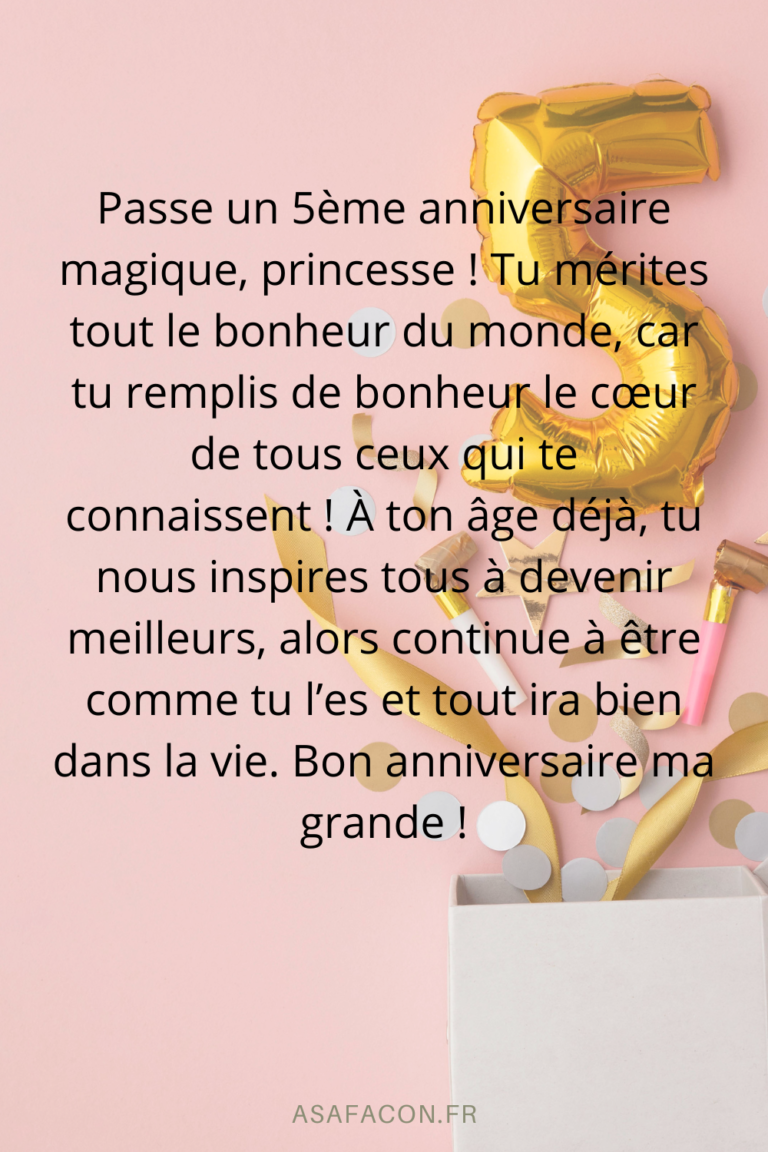 Joyeux Anniversaire 5 Ans 31 Idées De Vœux Pour Garçons Et Filles