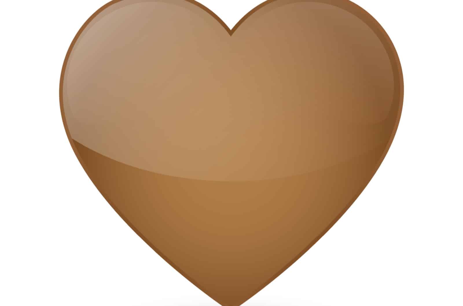 emoji coeur marron
