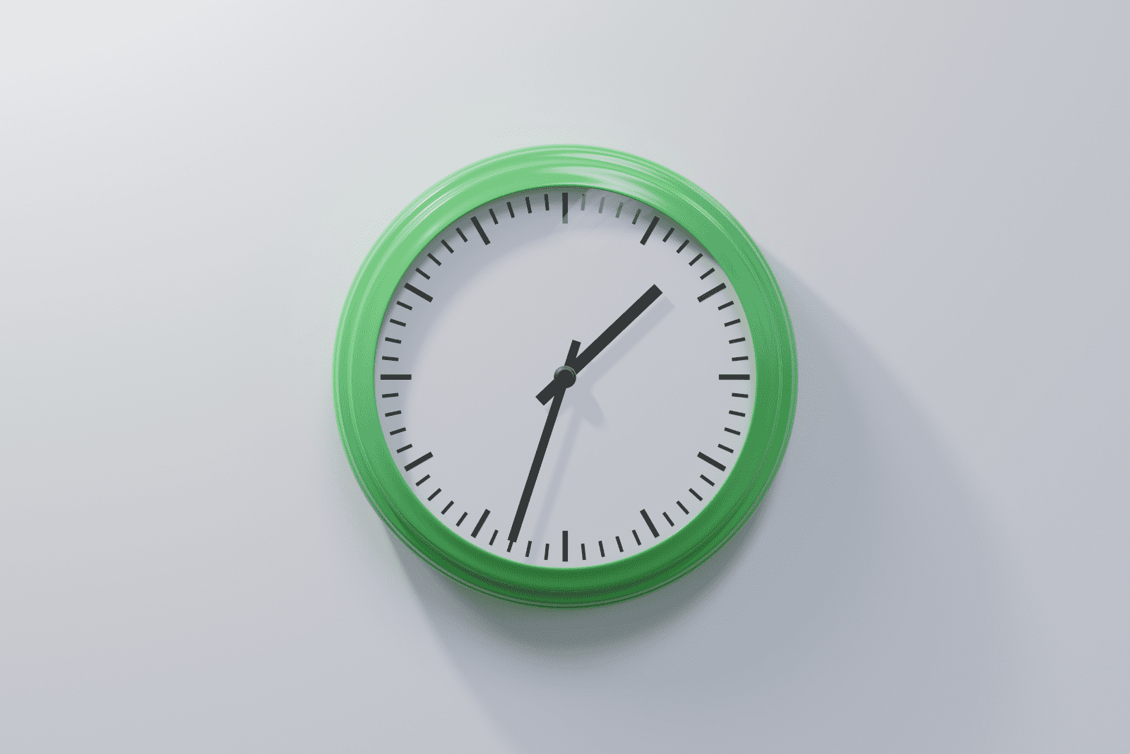 horloge verte sur le mur