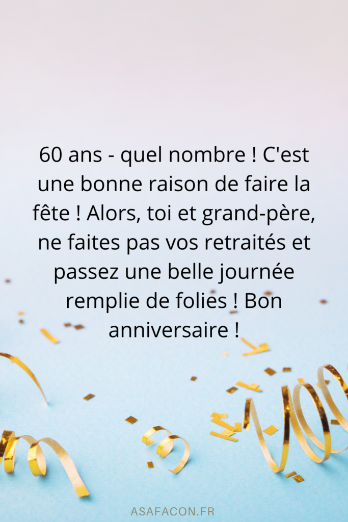 T-shirt Humour 60 Ans - Cadeau Drôle Anniversaire 60e - Coupe Classique