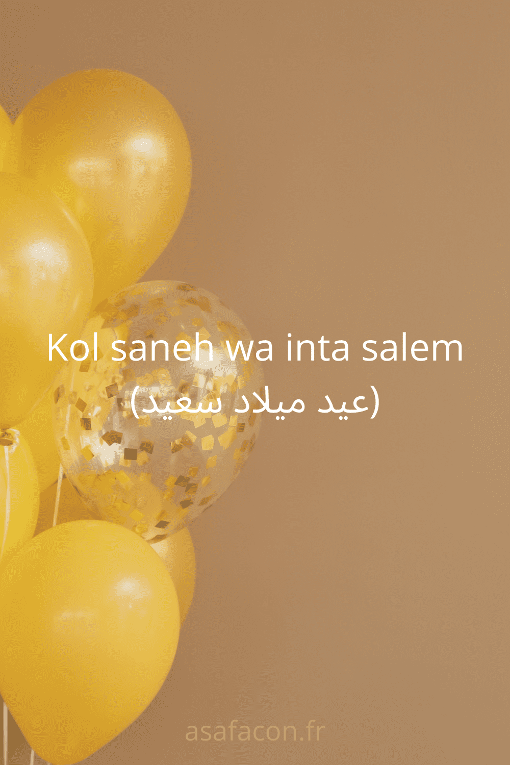 Kol saneh wa inta salem (عيد ميلاد سعيد).