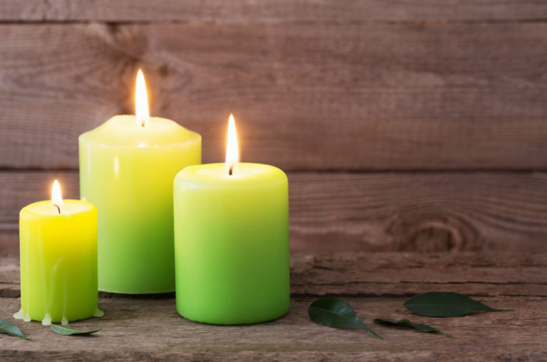 bougies vertes
