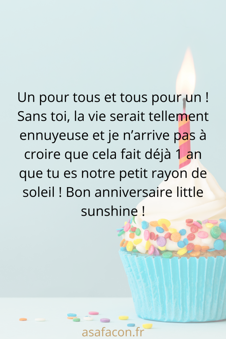 Joyeux Anniversaire 1 An Garçon : 55 Vœux D’anniversaire