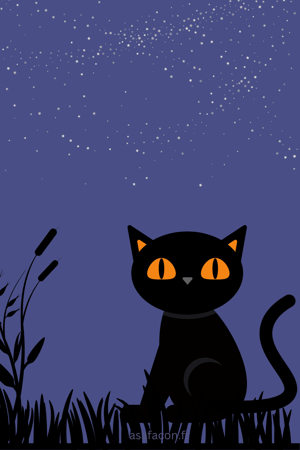 illustration d'un chat noir