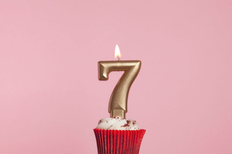 bougie pour le 7ème anniversaire
