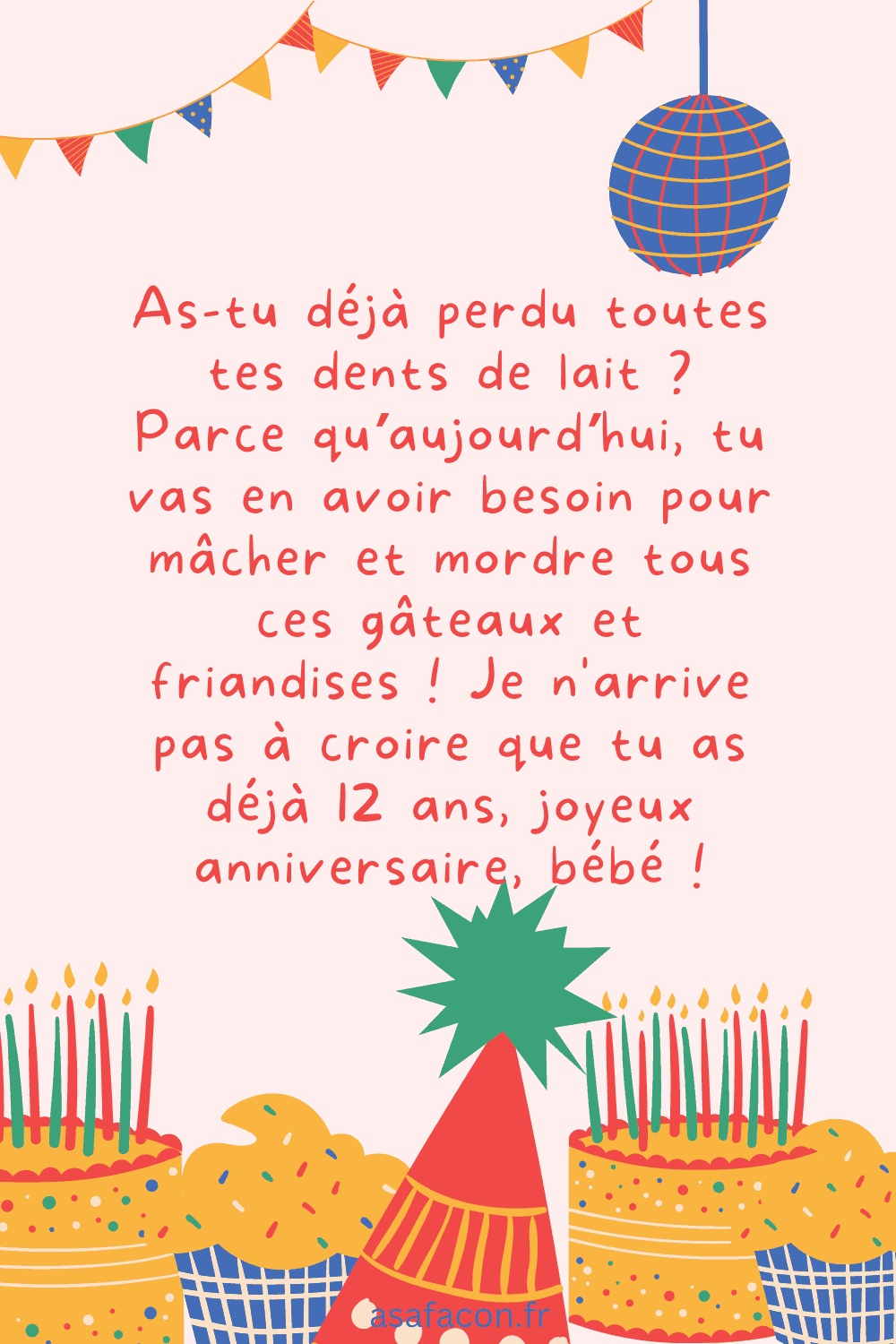 As-tu déjà perdu toutes tes dents de lait Parce qu’aujourd’hui, tu vas en avoir besoin pour mâcher et mordre tous ces gâteaux et friandises !