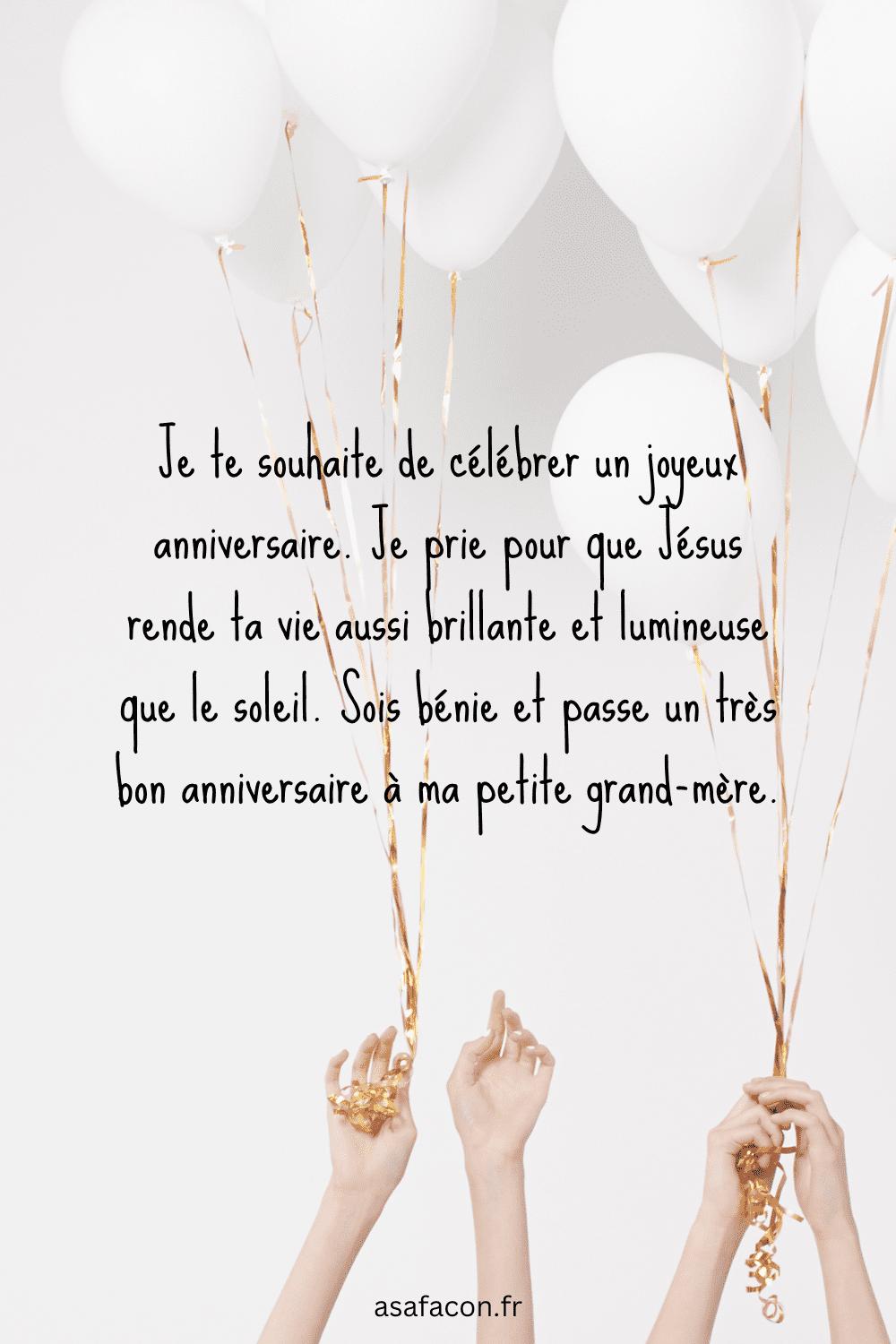 Je te souhaite de célébrer un joyeux anniversaire. Je prie pour que Jésus rende ta vie aussi brillante et lumineuse que le soleil.