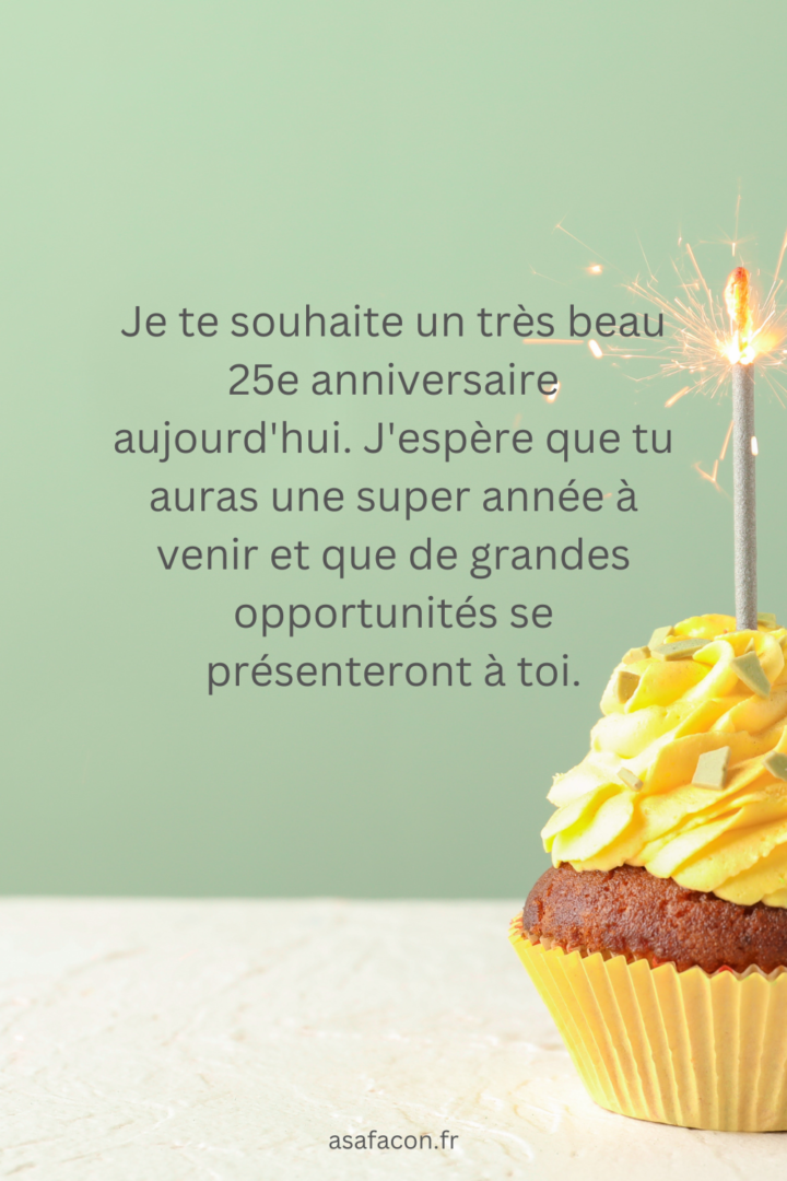 33 Textes Joyeux Anniversaire Pour Les 25 Ans D’une Personne