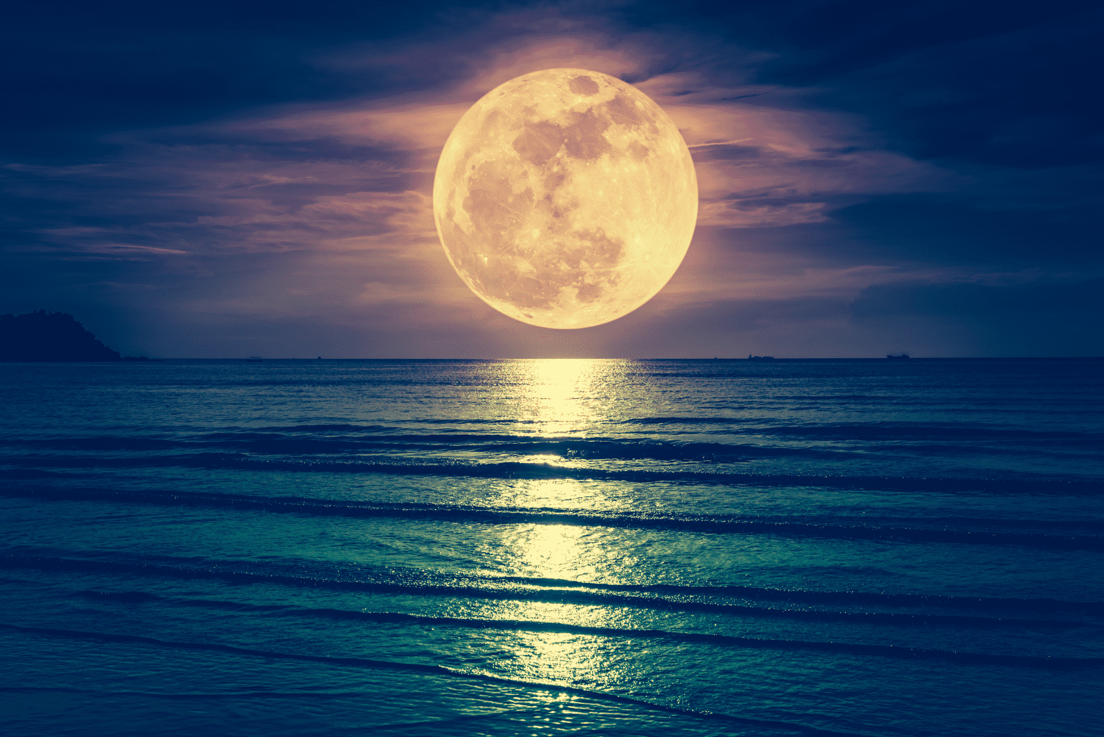 pleine lune en mer