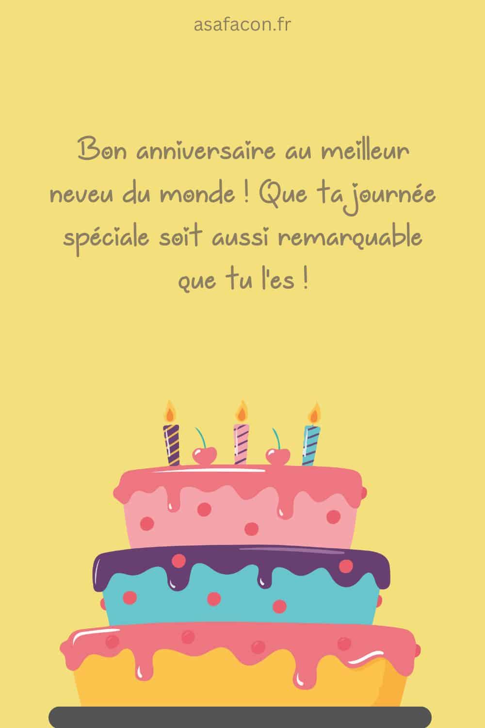 Modèle de texte anniversaire de 6 ans pour un neveu