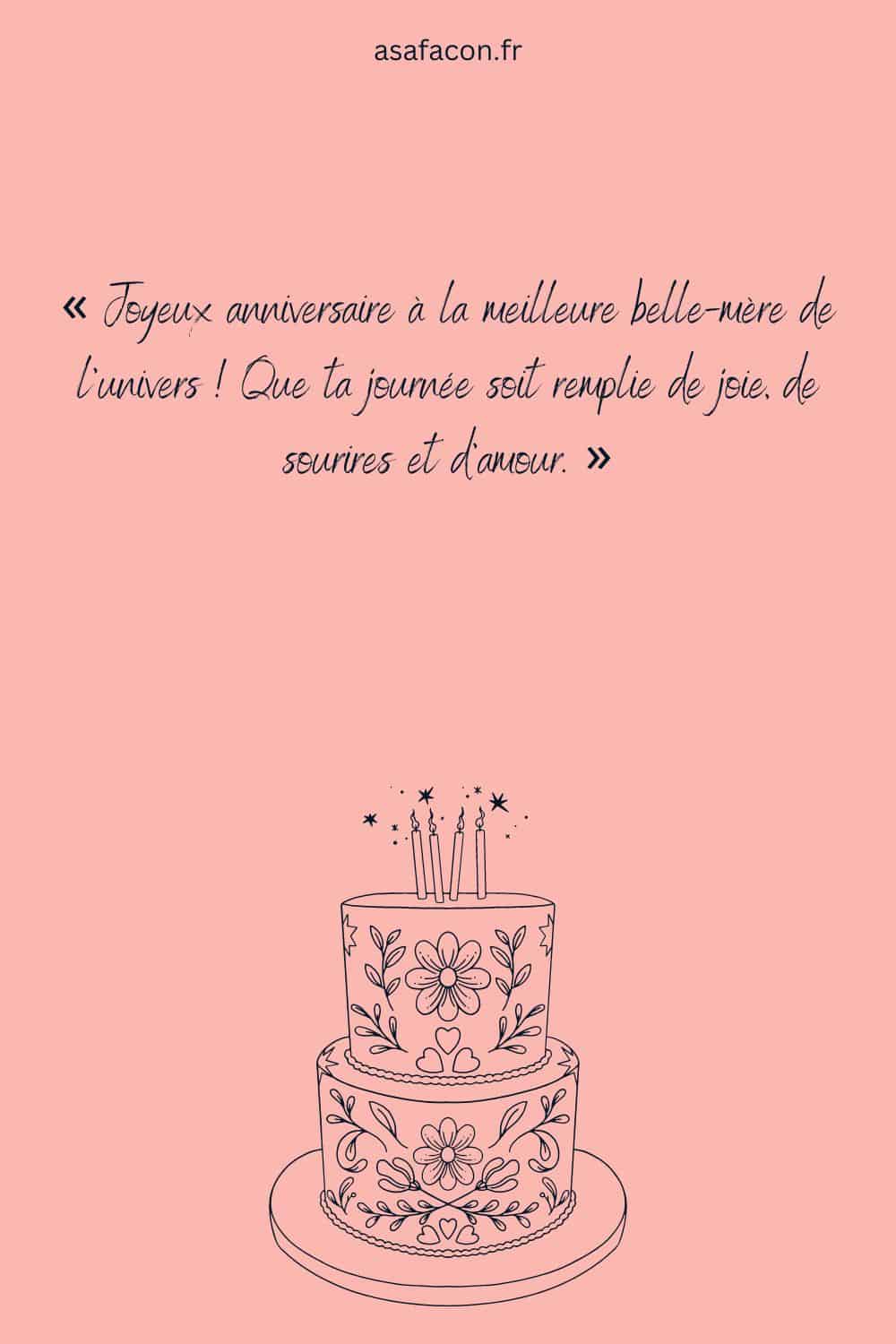 Texte sympa pour dire joyeux anniversaire belle maman