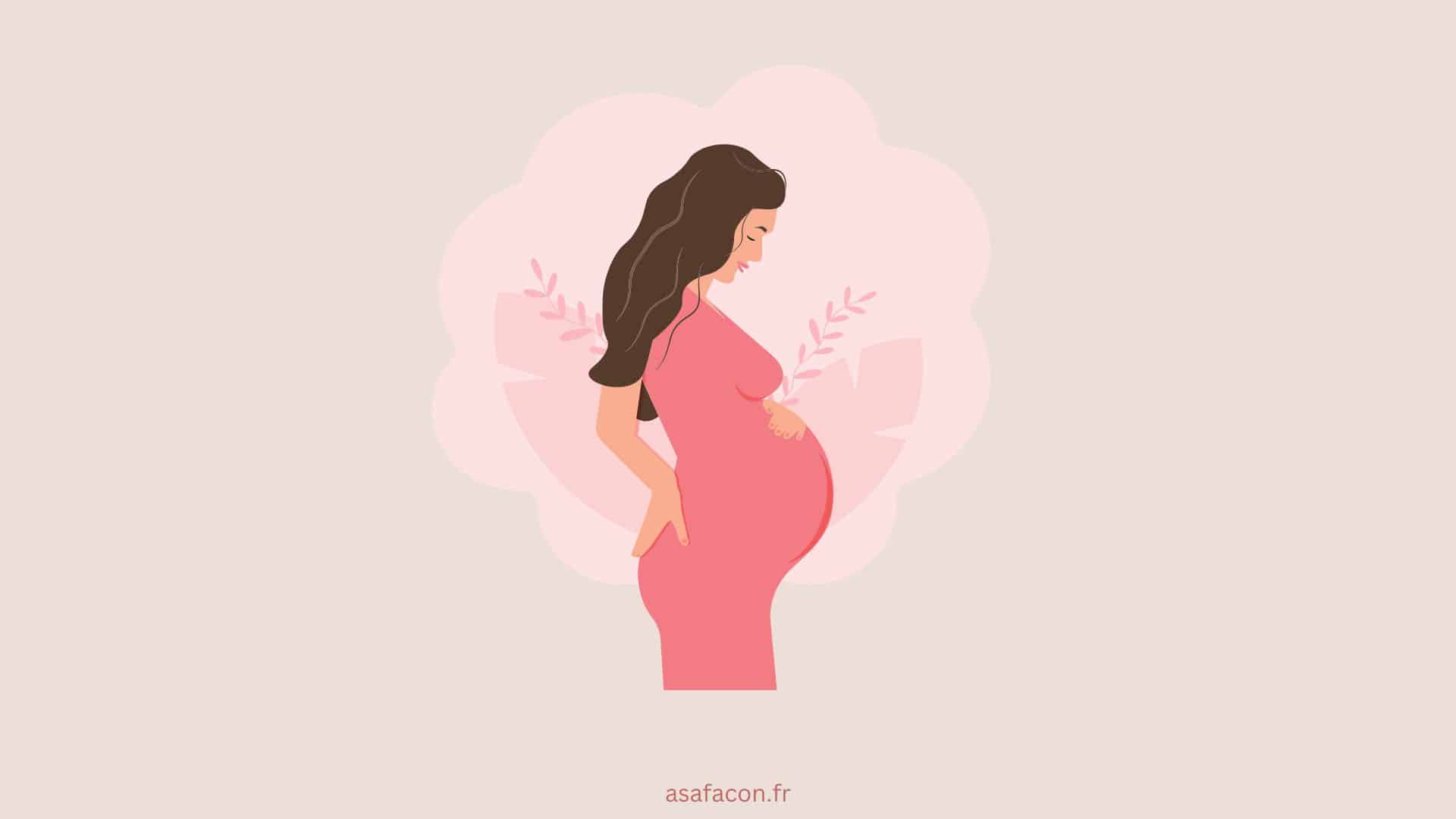 illustration de femme enceinte