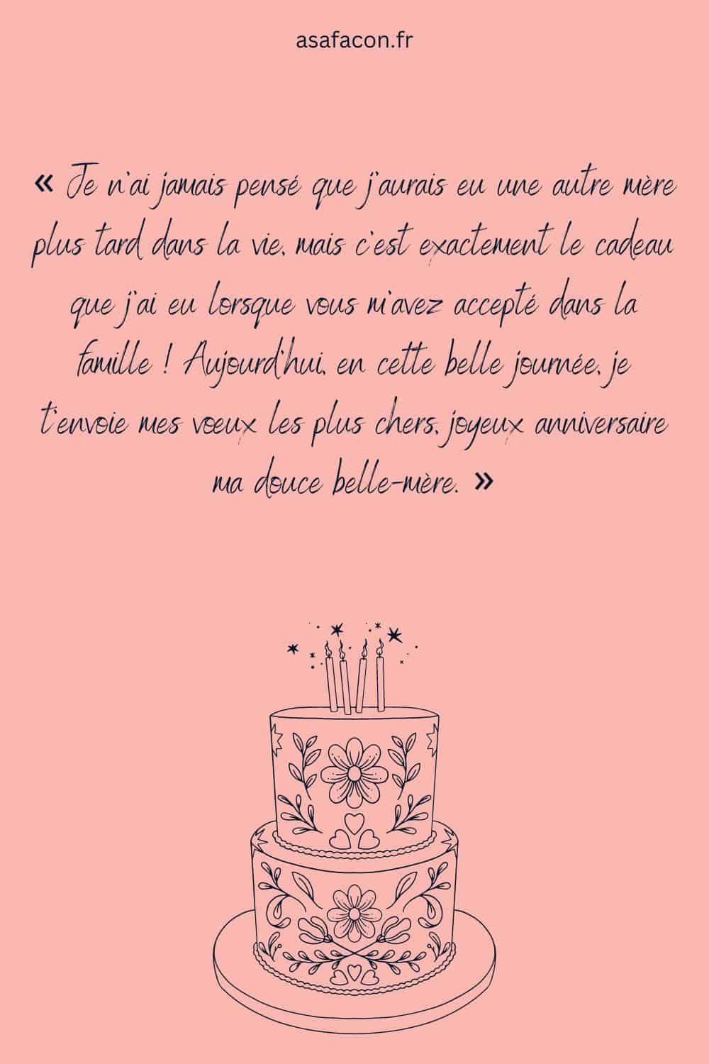 sms originaux pour souhaiter un joyeux anniversaire à belle maman