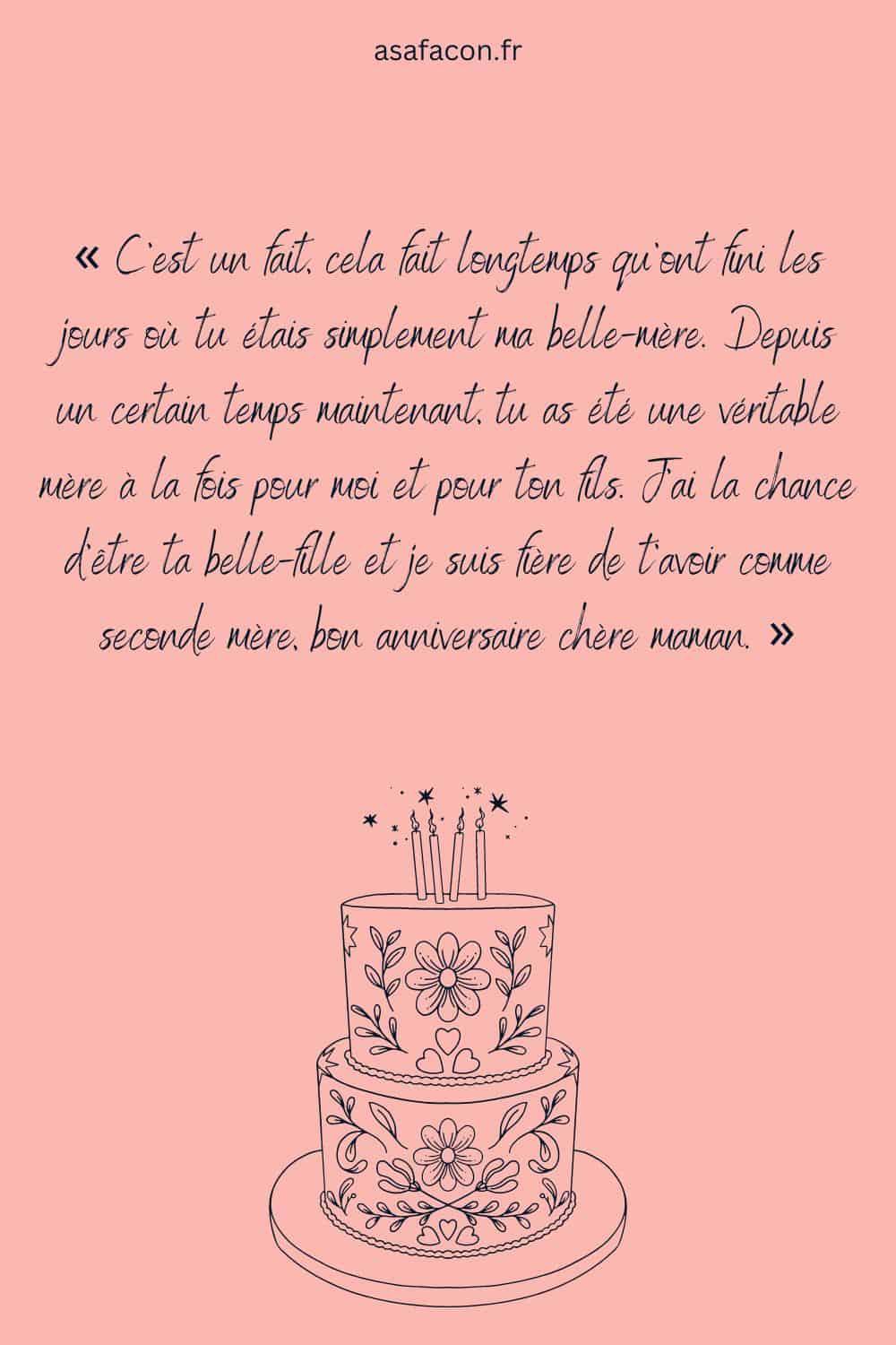 texte touchant pour dire joyeux anniversaire belle mère